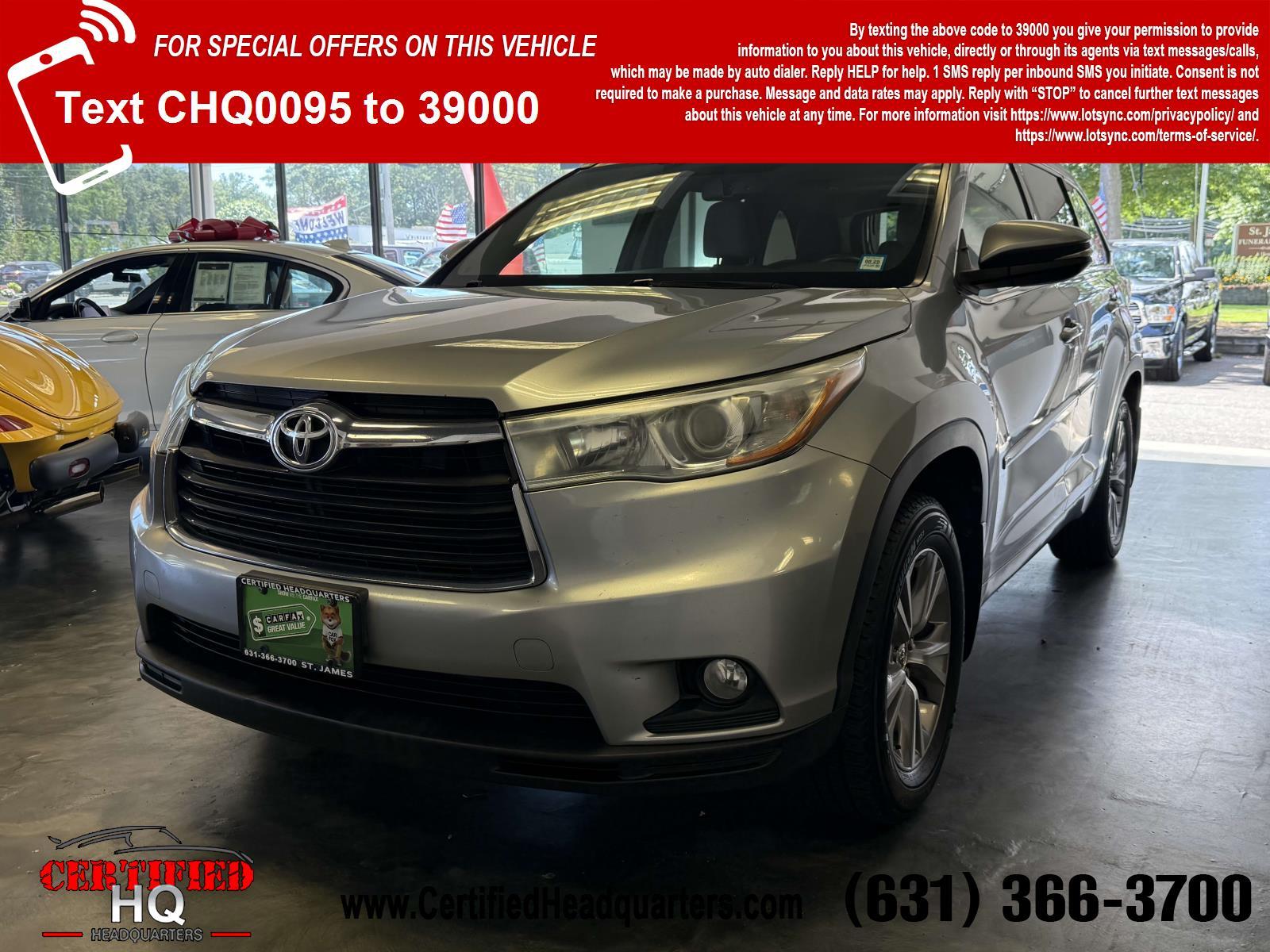  2015 Toyota Highlander AWD 4dr V6 XLE (Natl) 
